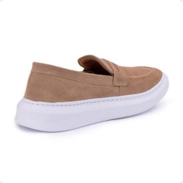 Imagem de Mocassim Loafer Tênis Slip on Casual Camurça Elegante Confortável-Masculino