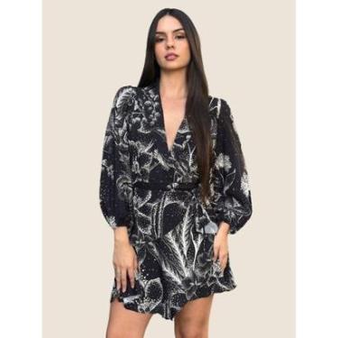 Imagem de Vestido Curto Estampado Ceu de Flor Farm Cor:;Tamanho:GG-Feminino