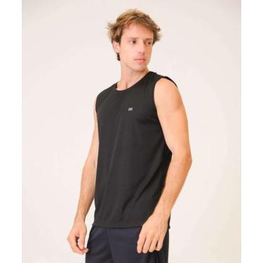 Imagem de Regata Masculina Fitness Básica MR-53092, Preto, M