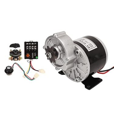 Imagem de KIMISS Kit de Motor Elétrico de Redução de Engrenagem 12V 350W Com Controlador, Botão de Controle de Velocidade e Interruptor Invertido para Bicicletas Elétricas, Scooters e Conversões de Motocicletas