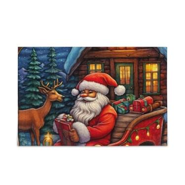 Imagem de Quebra-cabeça de caminhão vermelho de inverno de 1000 peças, composto de papel e madeira, jogos de quebra-cabeça para adultos com suporte de letras