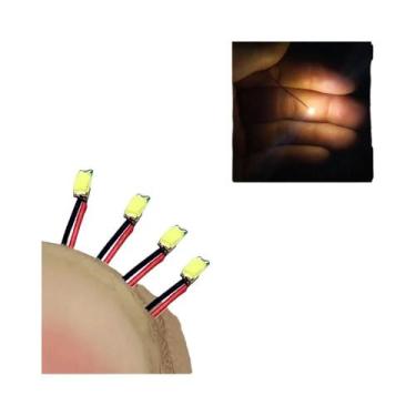 Imagem de Fio LED SMD Vermelho E Preto 40 Peças HO N OO Escala Pré-soldado Micro