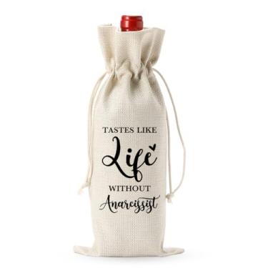 Imagem de NGLIV Bolsa de cobertura de presentes para narcisistas, decorações de festa de divórcio, presente para mulheres recém-divorciadas, divórcio recém-assinado, bolsa reutilizável de cobertura de vinho de