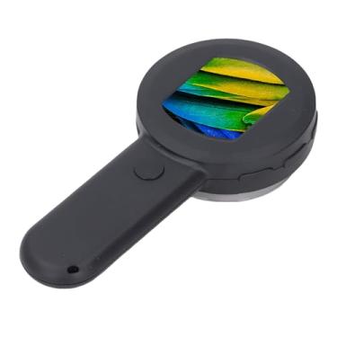 Imagem de Jopwkuin Microscópio Digital Portátil 4x Lupa Luz Led Câmera 16mp para Exploração Aprendizagem Portátil Uso Interno e Externo (16 GB)