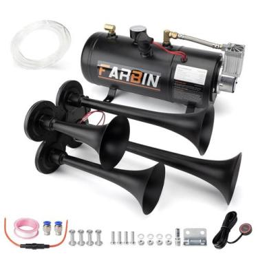 Imagem de Kit de buzina de trem FARBIN 178dB 12V com compressor de ar de 150 PSI