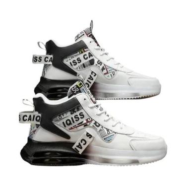 Imagem de Tênis Esportivos Masculinos Respiráveis Com Estampa Xadrez, Amortecime