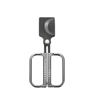 Imagem de JDIME Cortador de charutos portátil de aço inoxidável, lâmina afiada, couro de vaca, capa de faca de charuto, embalagem requintada para caixa de presente (E)