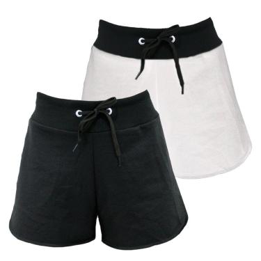 Imagem de Kit com 2 Short Moletom Feminino Plus Size Academia Casual Dia a Dia TropiCaos-Feminino
