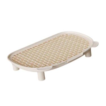 Imagem de Dualoai Tapete para caixa de areia de animais de estimação, degrau, acessório para caixa de areia, rampa impermeável com pedal para gatos de interior, Branco