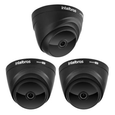 Imagem de Kit 3 Câmeras Multi HD 2 Megapixels 20m VHD 1220 D G8 BLACK Intelbras
