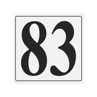 Imagem de PATIKIL Placa grande de metal, 30,5 x 30,5 cm, placa de sinalização de alumínio, número 83, sinal de estacionamento, resistente ao clima para uso interno e externo