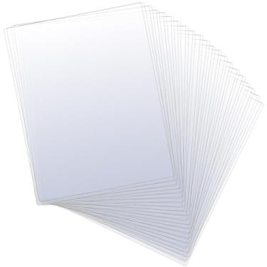 Imagem de 20 peças de toploaders rígidos transparentes de 20 x 28 cm - protetores de folha de documentos de PVC, capas de plástico para papéis, fotos e capas de menu, protetor de certidão de nascimento