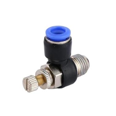 Imagem de BCMCBV Conector de conexão rápida pneumático encaixe de tubulação SL 4-12 mm M5 1/20.3 cm 1/4 "3/20.3 cm 1/20.3 cm 1/2 válvula de regulação de velocidade de ar válvula aceleradora (SL10-01)