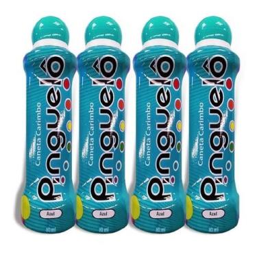 Imagem de Kit 4 Canetas Carimbo Pinguelô De 80ml Marcador De Bingo - A - JC Plus