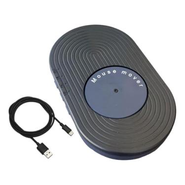 Imagem de ZGUZMCMK Simulador de Movimento de Rato - Fácil de Usar - Mantém o Computador Ativo para Trabalho Remoto em Casa ou no Escritório, Azul E Preto