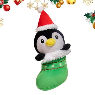Imagem de Boneca de Natal, Pelúcias de Natal - Bicho de pelúcia de férias | Brinquedo bonito do luxuoso do pinguim de papai noel, brinquedo macio da boneca dos do natal, decoração engraçada do quarto