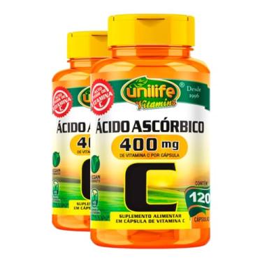 Imagem de Vitamina C Ácido Ascórbico Unilife 120 Cápsulas 2un