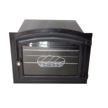 Imagem de Forno Ferro Fundido Porta Vidro Fogão a Lenha 50x47x33cm G
