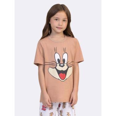 Imagem de Pijama Manga Curta Infantil Jerry Mood, Marrom, 12, Meninas