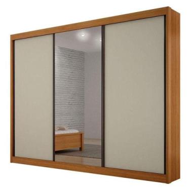 Imagem de Guarda Roupa 6 Gavetas San Marino Premium Com Espelho Cinamomo Off Whi