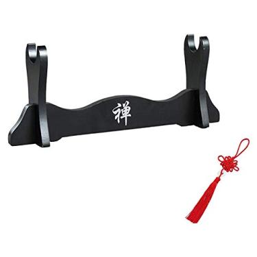 Imagem de pcagfaajmh Suporte de espada Katana Suporte de espada Suporte de Espada de Madeira Suporte de Espada Katana Suporte de Espada Samurai Dispaly Suporte ()