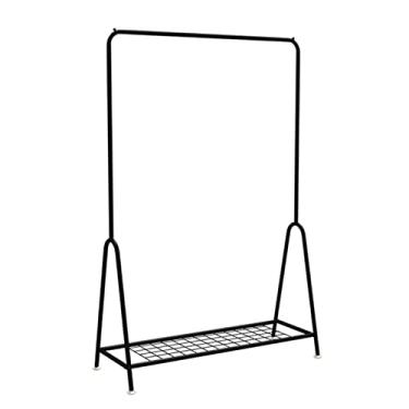 Imagem de 5sssallefaa Cabideiro, cabideiro, cabideiro, suporte para armazenamento de quarto, casa única, suporte de metal, multifuncional, expositor de loja de roupas (tamanho: 100 x 40 x 150 cm)