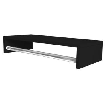 Imagem de Kit 4 Roupeiros Pendurados Na Parede Branco Preto 50 Cm Arara De Roupas De Parede(PRETO,3 UNIDADES)