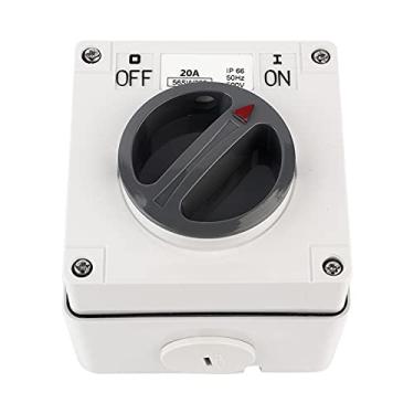 Imagem de Cryfokt Interruptor de Isolamento à Prova de Poeira Com Botões Liga/desliga Rotativos para Uso Externo, Cobre Níquel-fósforo de Alta Condutividade (3P20A)