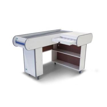 Imagem de Check Out 140 Branco Artlux Corredor Inox Padrão F Azul