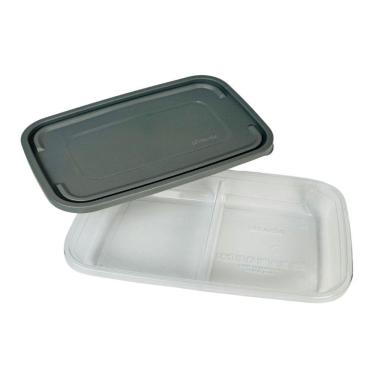 Imagem de Pote Porta Frios Com Divisórias Linha Mais 1,4l Plasvale Cinza