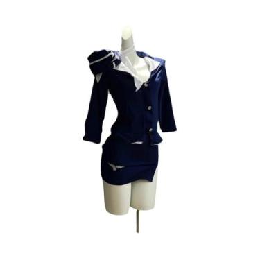 Imagem de Fantasia Sexy De Aeromoça Para Mulheres, Traje De Cosplay Para Hallowe