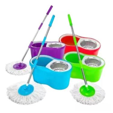 Imagem de Mop 2 Em 1 Lava E Seca Com Balde Cesto Centrifuga 8L E Esfregão 360 Ca
