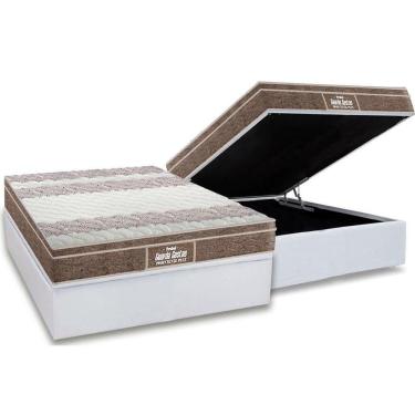 Imagem de Cama Box Baú Casal: Colchão Espuma Probel D33 / Ep Plus + Base White(138X188)
