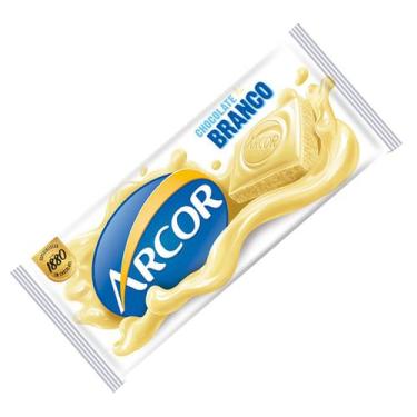Imagem de Barra de Chocolate Cremoso Tradicional Arcor 80g Doce Cremoso, Branco