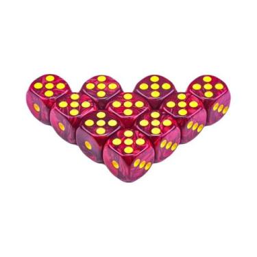 Imagem de Dado De 16mm Com Efeito Mármore D6 - 10 Peças - Acessório De Jogo, Bri