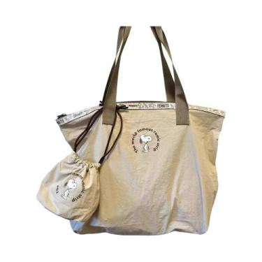 Imagem de Bolsa De Viagem Portátil Dobrável Snoopy Cartoon De Grande Capacidade 