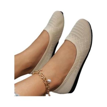 Imagem de Sapatos Femininos Confortáveis E Respiráveis, Com Bico Redondo, Sem Ca