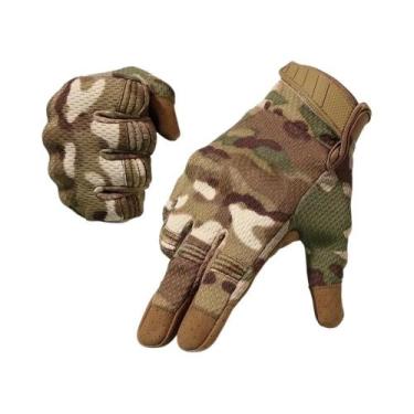 Imagem de Luvas Táticas De Dedo Inteiro Compatíveis Com Tela Sensível Ao Toque P