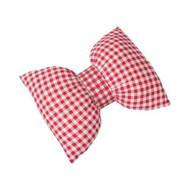 Imagem de Almofada De Sofá Em Imitação De Pele De Coelho Com Laço Rosa, Confortá