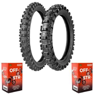 Imagem de Par Pneu Yz 250 80/100-21 + 110/90-19 Mx77 Medium Soft Borilli + Câmara