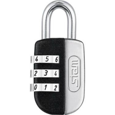 Imagem de Cadeado Segredo 20mm Preto Fosco - Stam