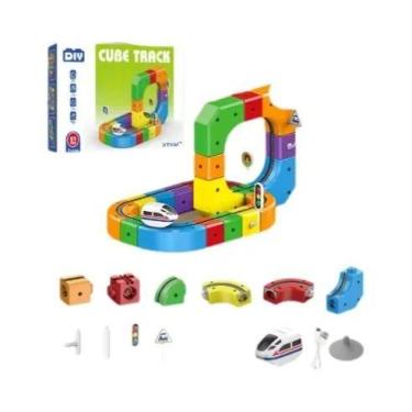 Imagem de Brinquedo Educativo Infantil: Trem Mágico De Alta Velocidade Com Cubos