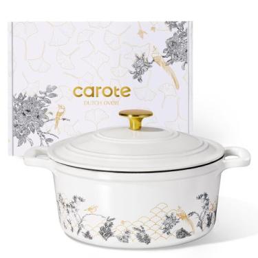Imagem de Panela Holandesa Carote de Ferro Fundido Esmaltado 5QT Branca