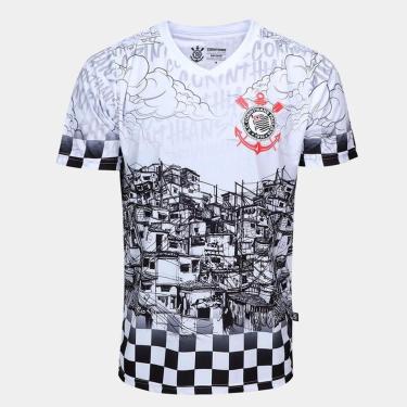 Imagem de Camiseta Corinthians Quebrada Maloqueiro Branco-Masculino