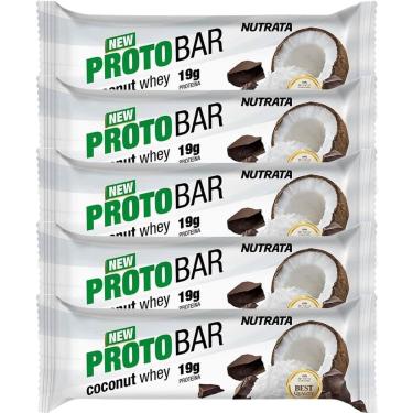 Imagem de Kit 5X Barra Protobar Whey - 1 Unidade 70g Coconut - Nutrata-Masculino