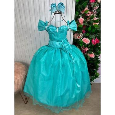 Imagem de Vestido Longo Manga Princesa Verde Tiffany - Marie, 12