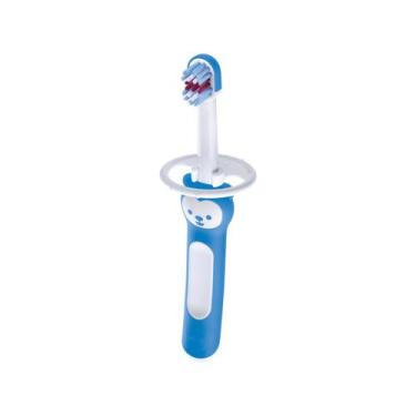 Imagem de Escova Dental Bebê Mam Baby's Brush 6+ Meses Azul, Azul