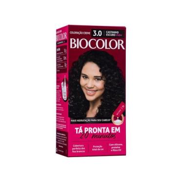 Imagem de Coloração Creme 3.0 Castanho Escuro Chique - Biocolor, Castanho Escuro