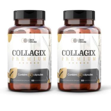 Imagem de Collagix 500mg 60 Caps Cálcio Magnésio Vitamina D E K2  2 POTES - LV