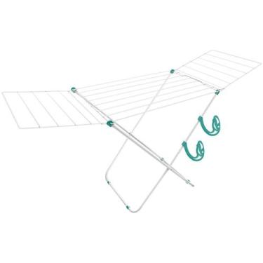 Imagem de Varal de Chão Napoles Aço Branco Com Abas Secalux/
